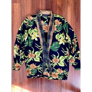 Vintage karen Kane floral top/jacket